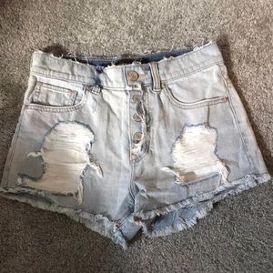 Distressed Jean Shorts